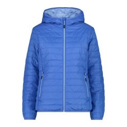 Damska kurtka z kapturem CMP. Niebieskie kurtki narciarskie CMP, bez wzorów, z puchu, z kapturem, narciarskie. Za 387.20 zł.