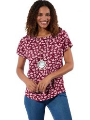 WITT WEIDEN Bluzka w kolorze bordowym rozmiar: 40. Czerwone bluzki WITT WEIDEN, bez wzorów, z wiskozy, bez kołnierzyka, bez ramiączek. Za 56.99 zł.