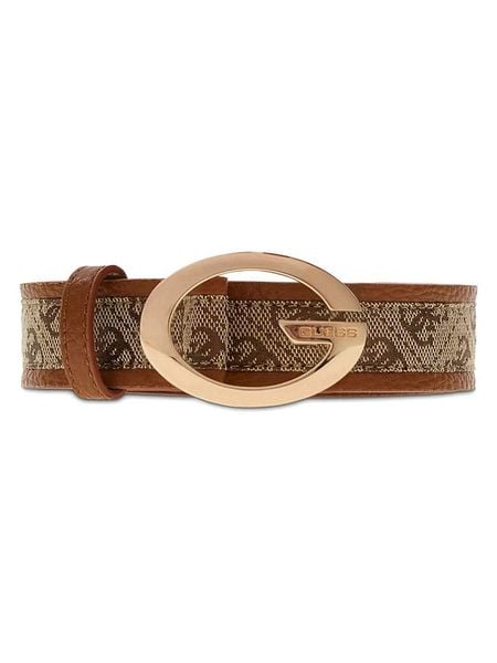 Guess Pasek w kolorze jasnobrązowym rozmiar: 90. Brązowe paski Guess, z aplikacjami, z materiału. Za 174.95 zł.