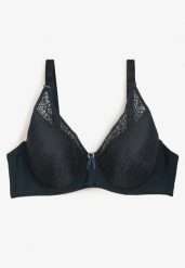 Ciemnozielony Koronkowy Biustonosz Full Cup z Ozdobnymi Cyrkoniami na Kokardce Nikoriana. Zielone biustonosze Renee, bez wzorów, z koronki. Za 29.99 zł.