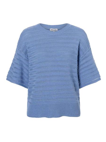 More & More Sweter w kolorze niebieskim rozmiar: 44. Niebieskie swetry More & More, bez wzorów, bez ramiączek. Za 178.98 zł.