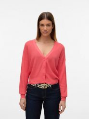 Vero Moda Kardigan w kolorze koralowym rozmiar: S. Czerwone kardigany Vero Moda, s, bez wzorów, z wiskozy. Za 88.45 zł.