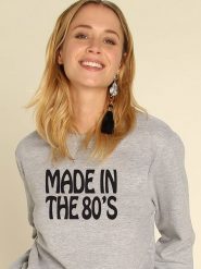 WOOOP Bluza "Made In The 80s" w kolorze szarym rozmiar: L. Szare bluzy Wooop, l, bez wzorów, bez kaptura. Za 117.45 zł.