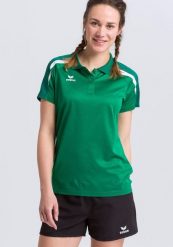 Damska koszulka polo Erima Liga 2.0. Białe koszulki polo Erima, bez wzorów, z materiału, bez kołnierzyka, bez ramiączek. Za 208.95 zł.