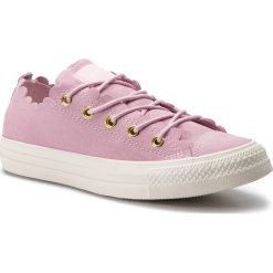 Tenisówki CONVERSE - Ctas Ox 563416C Pink Foam/Gold/Egret. Czerwone trampki Converse, bez wzorów, z gumy, bez zapięcia. W wyprzedaży za 239.00 zł.