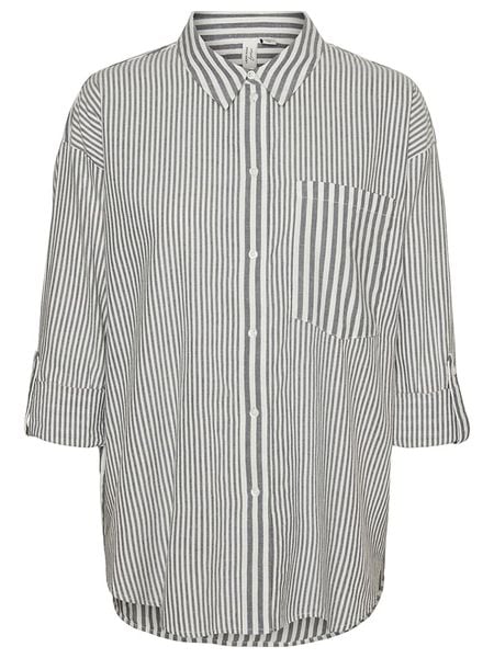 Vero Moda Bluzka w kolorze biało-szarym rozmiar: XS. Białe bluzki Vero Moda, xs, bez wzorów, z bawełny, bez kołnierzyka, bez ramiączek. Za 56.79 zł.