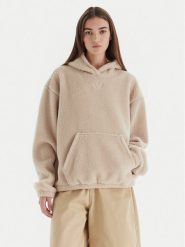 Adidas Bluza Essentials Teddy JW6061 Beżowy Oversize. Brązowe bluzy Adidas, s, bez wzorów, z syntetyku, bez kaptura. Za 259.99 zł.