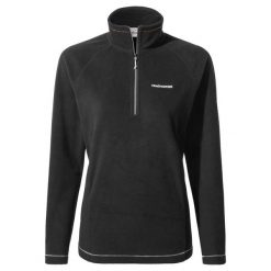 Bluza polarowa damska Craghoppers Miska VI Half Zip. Czarne bluzy Craghoppers, bez wzorów, z polaru, bez kaptura. Za 119.99 zł.