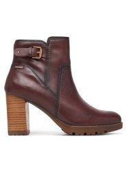 Pikolinos Botki Connelly W7M-8730 Brązowy ciemny. Brązowe botki Pikolinos, bez wzorów, ze skóry, bez obcasa, na słupku, bez zapięcia. Za 799.99 zł.
