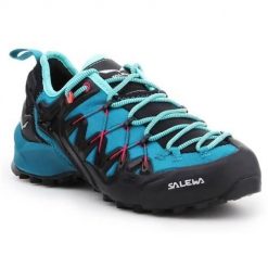 Buty trekkingowe damskie Salewa WS Wildfire Edge. Niebieskie trekkingi Salewa, z materiału, trekkingowe. W wyprzedaży za 946.00 zł.