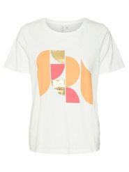 Vero Moda Koszulka w kolorze białym rozmiar: XS. Białe bluzki Vero Moda, xs, bez wzorów, bez kołnierzyka, bez ramiączek. Za 41.00 zł.