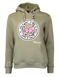 Zwillingsherz Bluza "Kelly" w kolorze khaki rozmiar: L/XL. Brązowe bluzy Zwillingsherz, l, bez wzorów, z bawełny, z kapturem. Za 215.71 zł.