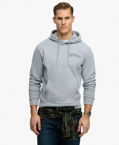 Superdry Bluza z kapturem Athletic Essentials Luźny krój. Niebieskie bluzy Superdry, xl, bez wzorów, z bawełny, z kapturem. Za 305.80 zł.