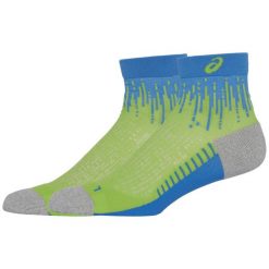 Skarpetki sportowe dla dorosłych ASICS Performance Run Sock Quarter. Zielone skarpety Asics, bez wzorów, z materiału. Za 79.99 zł.