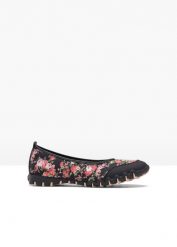 Baleriny. Czarne baleriny bonprix, bez wzorów, bez obcasa. Za 114.99 zł.