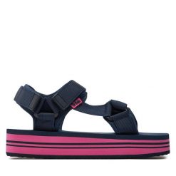 Sandały Lee Cooper. Niebieskie sandały Lee Cooper, bez wzorów, bez obcasa, na płaskiej podeszwie, bez zapięcia. Za 109.99 zł.