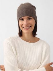 Zwillingsherz Kaszmirowa czapka beanie w kolorze brązowym rozmiar: onesize. Brązowe czapki Zwillingsherz, bez wzorów, z kaszmiru. Za 176.08 zł.