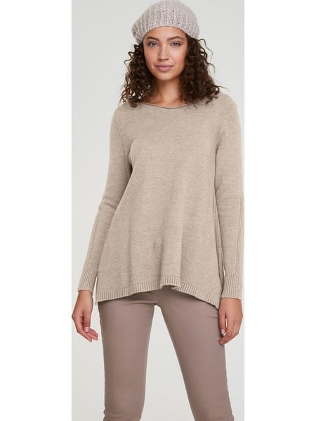 Heine Sweter w kolorze beżowym rozmiar: 38. Brązowe swetry Heine, bez wzorów, bez ramiączek. Za 72.95 zł.