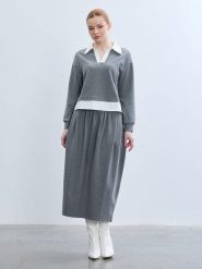 BGN Spódnica w kolorze szarym rozmiar: 36. Szare spódnice BGN, bez wzorów, midi, bombki. Za 121.99 zł.