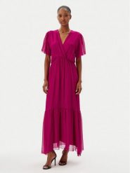 Haveone Sukienka letnia AFF-N006 Różowy Loose Fit. Czerwone sukienki Haveone, na lato, s, bez wzorów, z wiskozy, bez kołnierzyka, bez ramiączek. Za 389.99 zł.