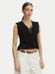 ONLY Bluzka Goa 15363693 Czarny Regular Fit. Czarne bluzki Only, xs, bez wzorów, z wiskozy, bez kołnierzyka, bez ramiączek. Za 149.99 zł.