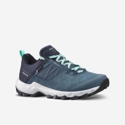 Buty turystyczne damskie Quechua MH500 wodoodporne. Niebieskie trekkingi QUECHUA, z kauczuku, outdoorowe. Za 279.99 zł.