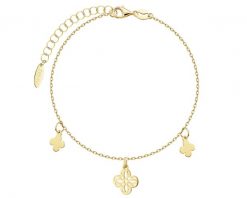 Bransoletka srebrna - kwiaty. Szare bransoletki Apart, pozłacane. Za 229.00 zł.