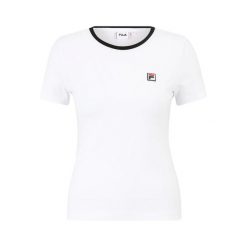 Slim fit T-shirt damski Fila Lectoure. Białe t-shirty Fila, bez wzorów, bez kołnierzyka, bez ramiączek. W wyprzedaży za 122.00 zł.