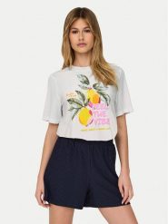 ONLY T-Shirt Bilins 15320615 Biały Regular Fit. Białe t-shirty Only, m, bez wzorów, z syntetyku, bez kołnierzyka, bez ramiączek. Za 69.99 zł.
