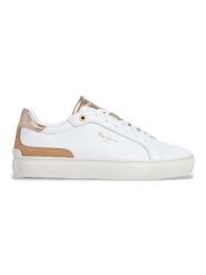 Pepe Jeans FOOTWEAR Skórzane sneakersy "Camden" w kolorze złoto-białym rozmiar: 39. Białe trampki Pepe Jeans FOOTWEAR, bez wzorów, z jeansu, bez zapięcia. Za 172.08 zł.