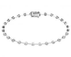 Bransoletka z białego złota z brylantami - 18 cm - 1,01 ct - próba 585. Białe bransoletki Apart, z brylantem, złote. Za 13,990.00 zł.