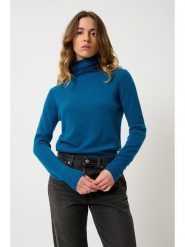 AUTHENTIC CASHMERE Kaszmirowy golf "Bise" w kolorze niebieskim rozmiar: M. Niebieskie golfy AUTHENTIC CASHMERE, m, bez wzorów, z kaszmiru, bez ramiączek. Za 432.80 zł.