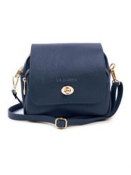 Lia Biassoni Skórzana torebka w kolorze granatowym - 23 x 20 x 9 cm rozmiar: onesize. Niebieskie torby na ramię Lia Biassoni, bez wzorów, z materiału, na ramię, bez dodatków. Za 260.99 zł.