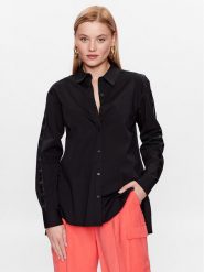 DKNY Koszula P31M0RY3 Czarny Oversize. Czarne koszule DKNY, m, bez wzorów, z bawełny, bez kołnierzyka, bez ramiączek. Za 559.99 zł.