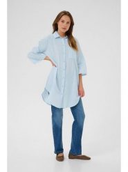 Kaffe Tunika w kolorze błękitnym rozmiar: 46. Niebieskie tuniki Kaffe, na co dzień, bez wzorów, z bawełny, bez kołnierzyka, bez ramiączek. Za 82.99 zł.