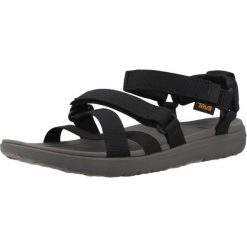 Sandały TEVA W SANBORN MIA Czarny. Czarne sandały Teva, bez wzorów, z tkaniny, bez obcasa, bez zapięcia. Za 265.99 zł.