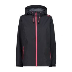 Kurtka przeciwdeszczowa damska z kapturem CMP. Brązowe kurtki sportowe CMP, bez wzorów, z kapturem, trekkingowe. Za 219.00 zł.