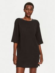 Boss Koszula nocna Betty 50520250 Czarny Relaxed Fit. Czarne koszule nocne Boss, s, bez wzorów, z bawełny, bez ramiączek. Za 299.99 zł.