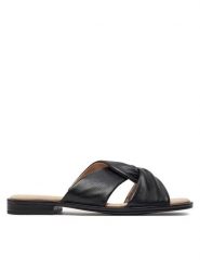 Caprice Klapki 9-27100-42 Czarny. Czarne klapki Caprice, bez wzorów, ze skóry, bez obcasa. Za 183.99 zł.