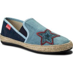 Espadryle DESIGUAL - Taormina 18SSKD05 Denim Patch 5053. Niebieskie espadryle Desigual, z aplikacjami, z denimu, bez obcasa, na płaskiej podeszwie, bez zapięcia. W wyprzedaży za 159.00 zł.