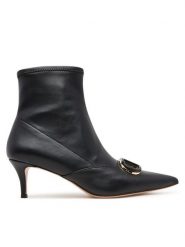 TWINSET Botki 252TCP034 00006 Czarny. Czarne botki Twinset, bez wzorów, ze skóry, bez obcasa, na szpilce, bez zapięcia. Za 1,099.00 zł.