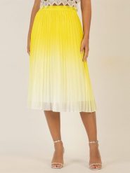 APART Spódnica plisowana w kolorze żółtym rozmiar: 36. Żółte spódnice Apart, na co dzień, bez wzorów, midi, proste. Za 252.99 zł.