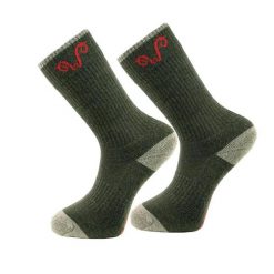 Skarpety trekkingowe z wełny Merino. Zielone skarpety WOOLONA, bez wzorów, z wełny. Za 70.00 zł.