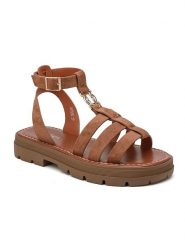 Sixth Sens Sandały w kolorze jasnobrązowym rozmiar: 39. Brązowe sandały Sixth Sens, bez wzorów, klasyczne, z otwartym noskiem, bez obcasa, bez zapięcia. Za 100.99 zł.