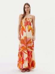 Maaji Sukienka letnia Jungle Palm Lavinia PT2707CLD001 Pomarańczowy Regular Fit. Brązowe sukienki Maaji, na lato, l, bez wzorów, z wiskozy, bez kołnierzyka, bez ramiączek. Za 329.99 zł.