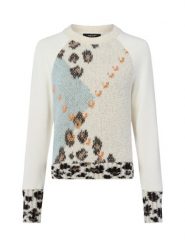 Marc Cain bluza z zawartością alpaki i moheru Kobiety Materiał dresowy biały|wielokolorowy, 44. Białe bluzy Marc Cain, bez wzorów, z dresówki, bez kaptura. Za 1,099.95 zł.