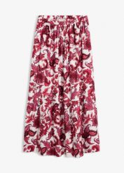 Spódnica maxi z lejącej mieszanki wiskozy. Zielone spódnice bonprix, na lato, bez wzorów, z wiskozy, maxi. Za 149.99 zł.