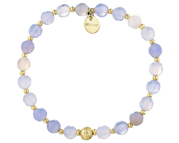 Bransoletka z mosiądzu pozłacana z agatami. Bransoletki Artelioni, pozłacane. Za 94.00 zł.