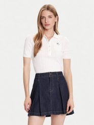 Lacoste Polo DF5296 Écru Slim Fit. Koszulki polo Lacoste, bez wzorów, z bawełny, bez kołnierzyka, bez ramiączek. Za 599.99 zł.