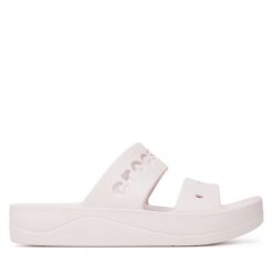 Klapki Crocs. Czerwone klapki Crocs, bez wzorów, bez obcasa. Za 199.99 zł.